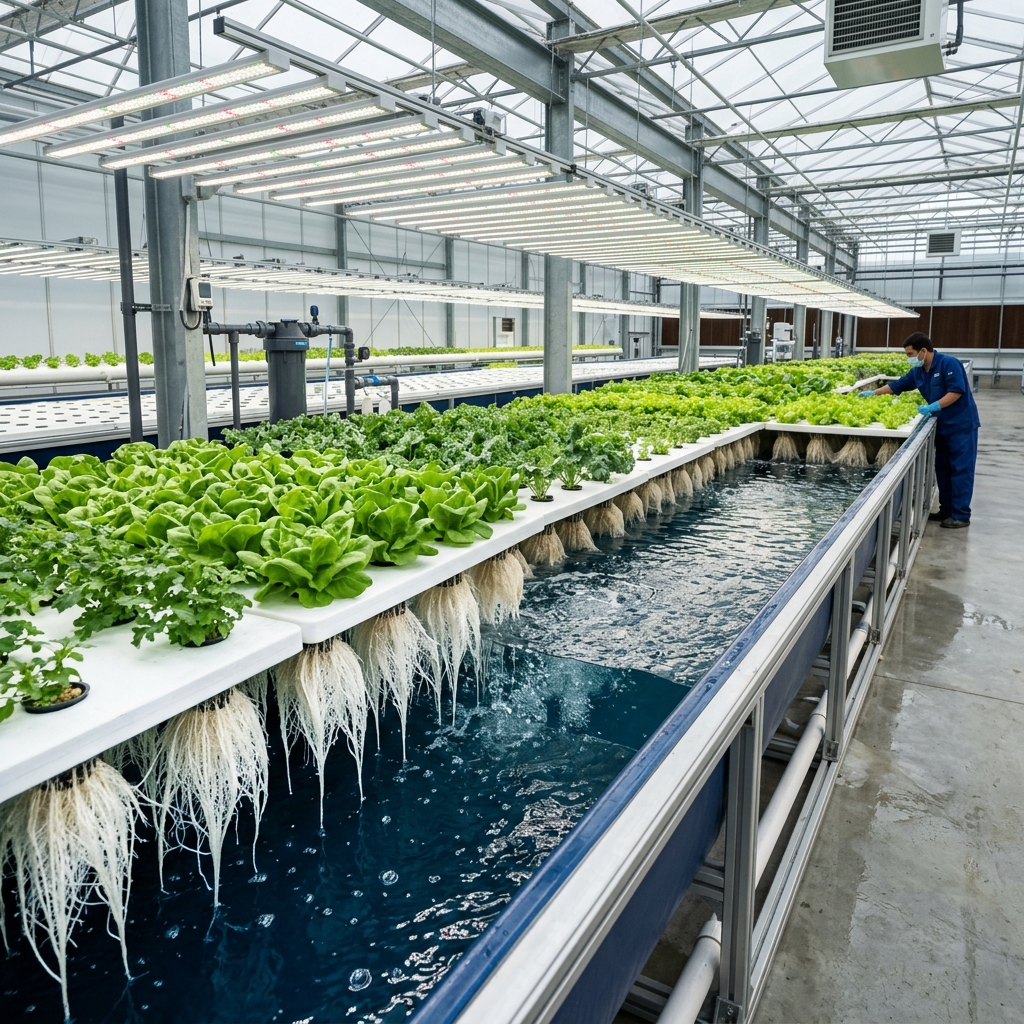 Hydroponic roots in water